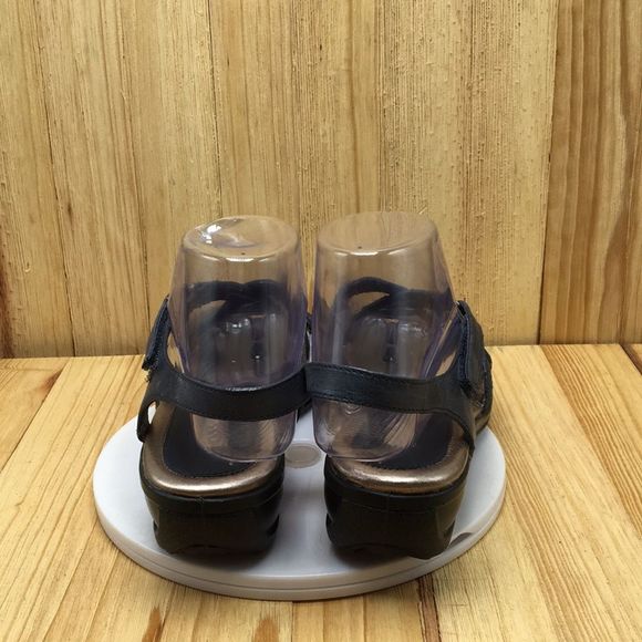 Ecco Sandals Women Size US 6.5 EU 37 Dark Navy Blue with Gray Accent Strap 0662 - Picture 7 of 12